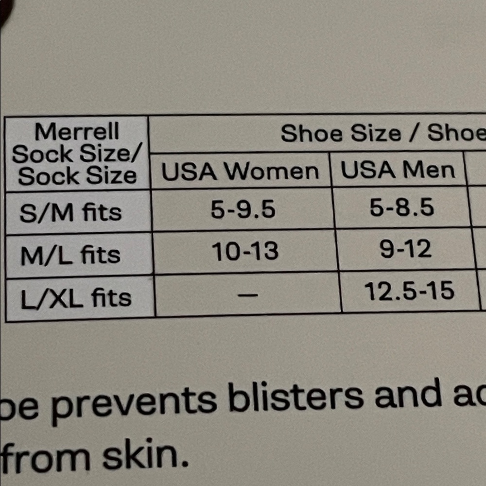 Merrell Zoned Hiking Crew Socks. Black. (1) Pair. NEW! Unisex Size S/M - Picture 4 of 7